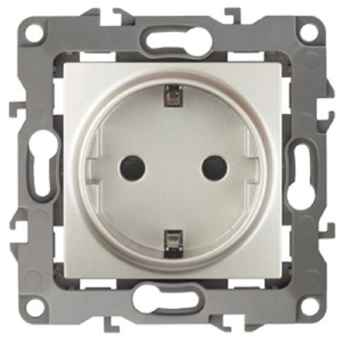 Розетка с заземлением без рамки Эра S12 1-м 16А перламутр фото Розетка с заземлением без рамки Эра S12 1-м 16А перламутр картинка